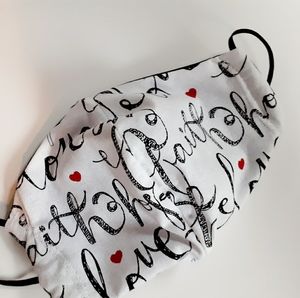 Adult faith hope love face mask